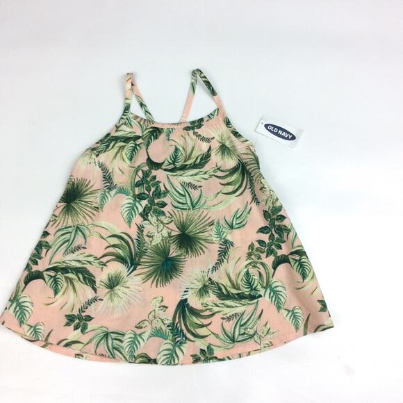 Old Navy Toddler Girl Palm Print Sleeveless Tank Top Sz 2T - Picture 1 of 7